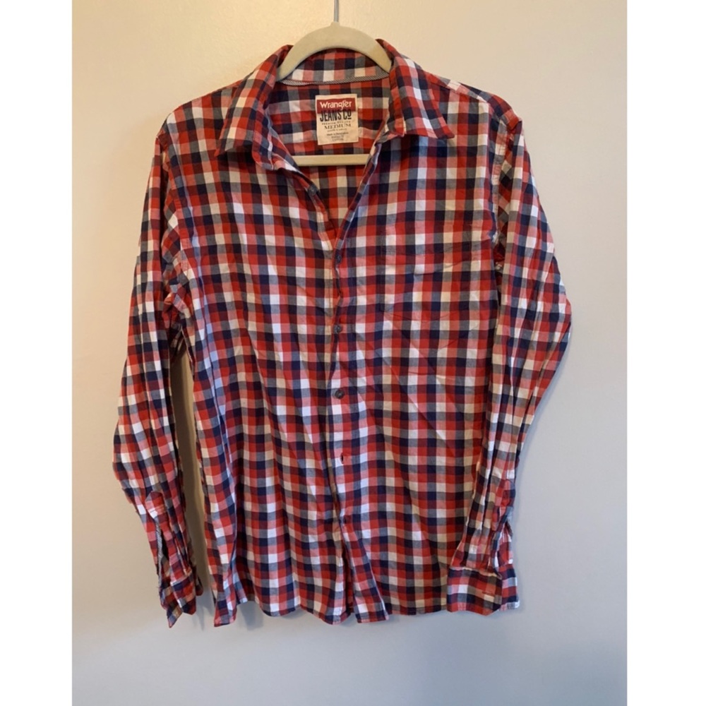 WRANGLER men’s plaid button down